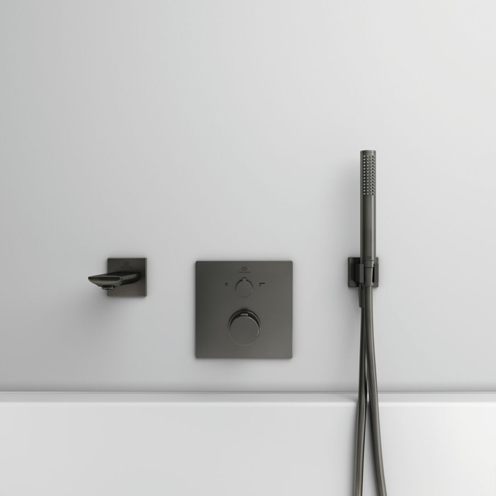 Ideal Standard Ceratherm C100 Смеситель для душа, встраиваемый, термостатический, для монтажа с комплектом EASY-BOX A1000NU, цвет: PVD Magnetic Grey