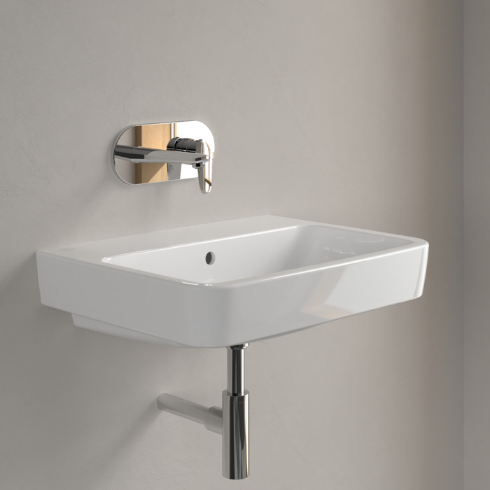 Villeroy&Boch O.novo раковина 60x46x17.5см., без отв., подвесная, с переливом, цвет: альпийский белый