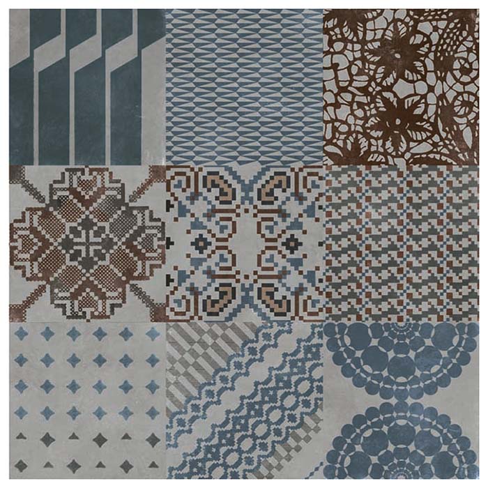 Mutina Azulej Керамогранит 20x20см, универсальный, глазурованный, цвет: mix grigio