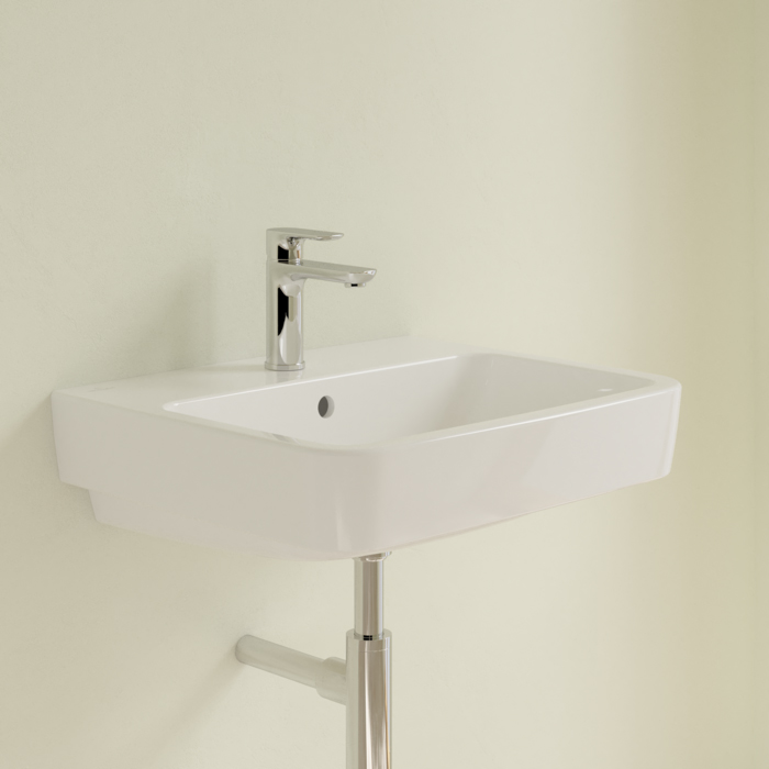 Villeroy&Boch O.novo раковина 55x46x17.5см., 1 отв., подвесная, с переливом, цвет: альпийский белый