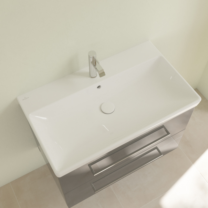 Villeroy&Boch Avento Раковина 80x47 см, 1 отв., с переливом, с антигрязевым покрытием CeramicPlus, цвет: белый