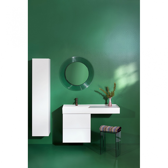 Laufen Kartell Зеркало круглое d=78см, настенное, со скрытой подсветкой, цвет: изумрудный зеленый