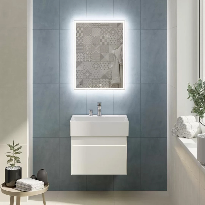 Kerama Marazzi Logica Тумба 56.4x46x40.3см., подвесная, 2 ящика, цвет: белоснежный