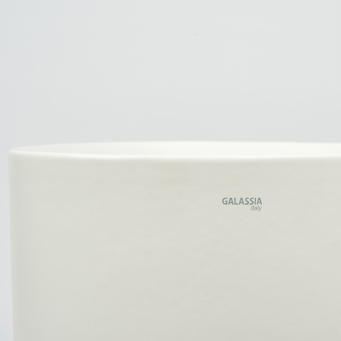 Galassia Core Раковина накладная 37хh46см., без отв., сифон и донный клапан click clack, цвет: белый матовый