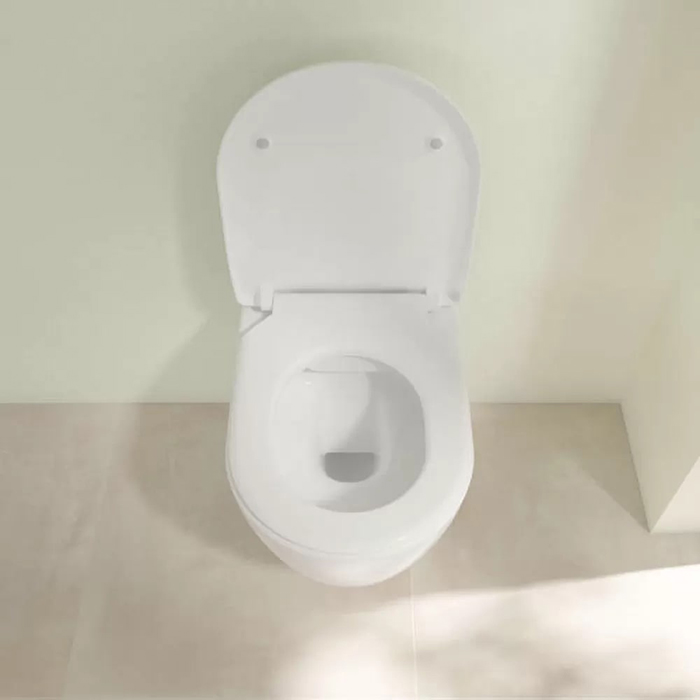 Villeroy&Boch Avento Сиденье с крышкой для унитаза, с микролифтом, нерж. сталь, цвет: альпийский белый