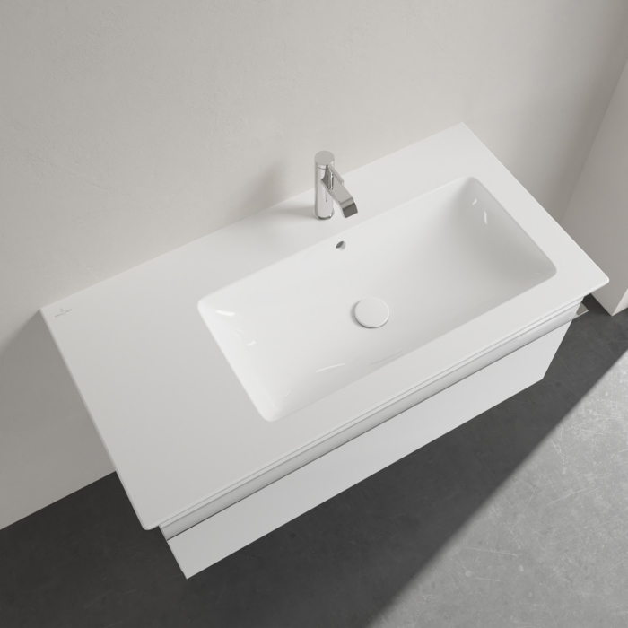 Villeroy&Boch Venticello Раковина 100х50 см, 1 отв., с переливом, с антигрязевым покрытием CeramicPlus, цвет: белый