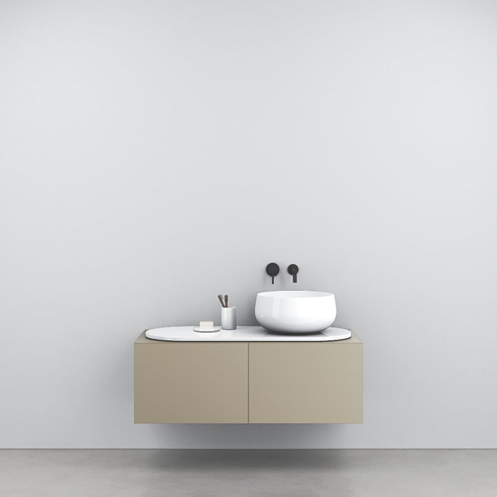 Cielo Delfo Тумба подвесная, с раковиной и столешницей, 113х52хh52см, цвет: Avena