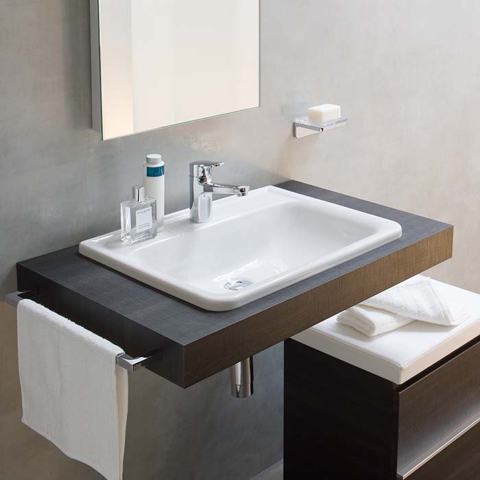 Laufen Pro S Раковина 56x44x20см., встраиваемая сверху, 1 отв., без перелива, цвет: белый