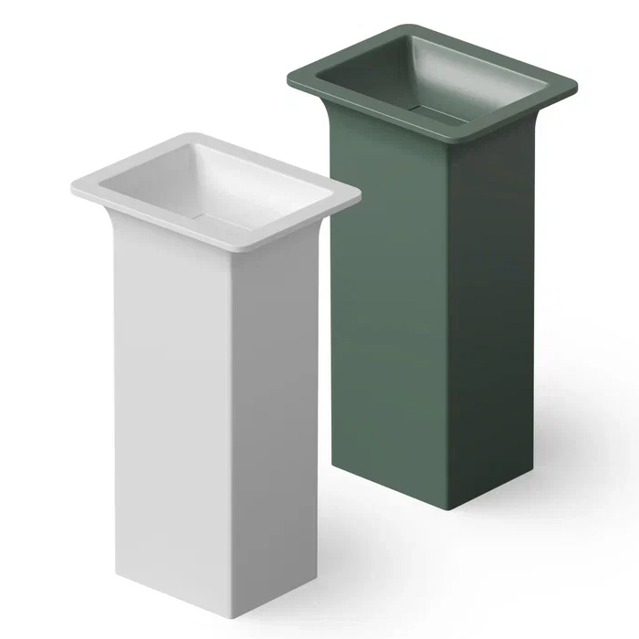 Dea Design Pedestal Basin Раковина 50x40x90см., напольная, без отв., Solid Surface, цвет: White №18