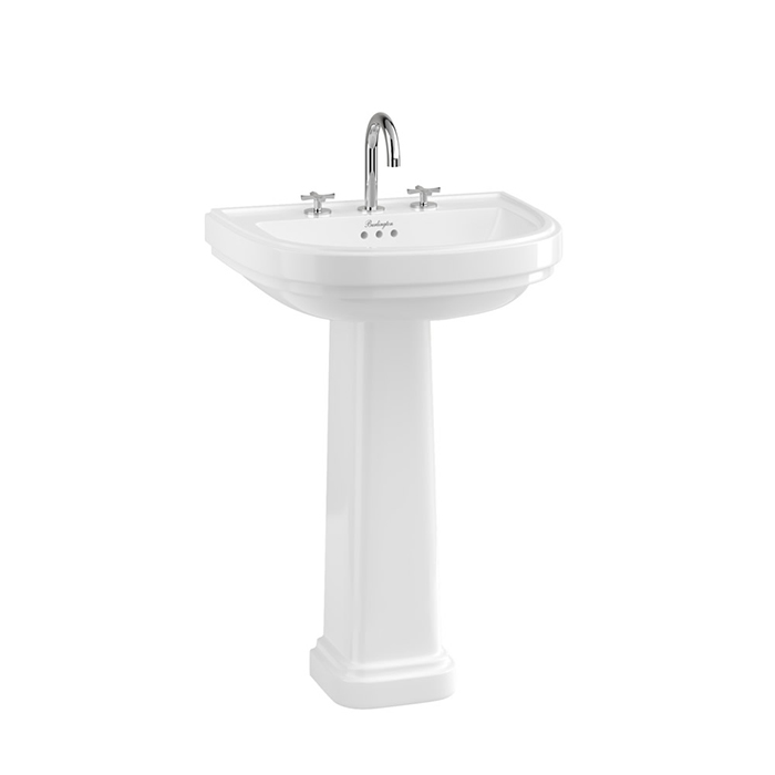 Burlington Riviera Раковина 58x47см, подвесная, с 3 отв., цвет: белый