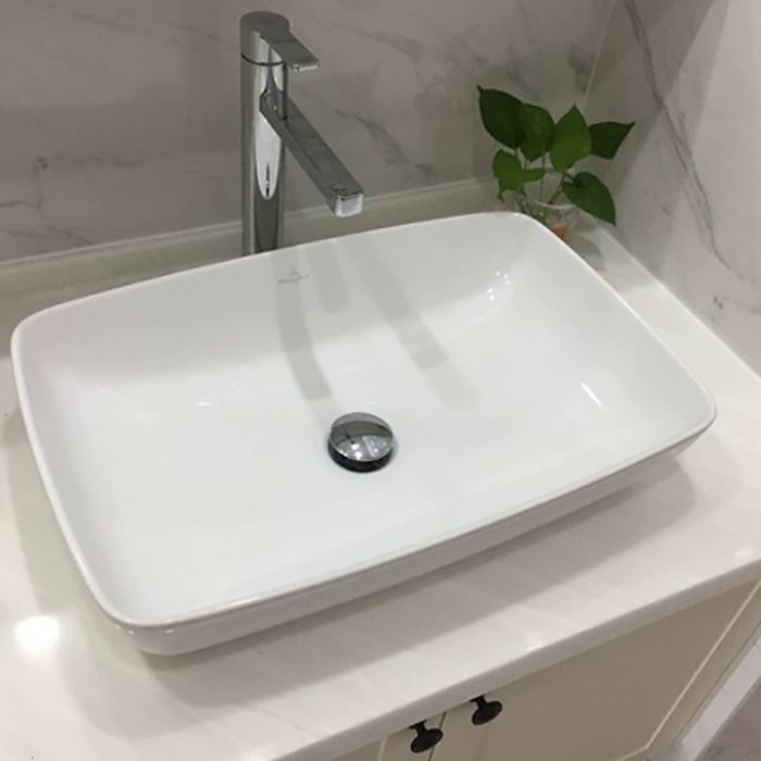 Villeroy&Boch Artis Раковина 58х38х13см., накладная, без отв., без перелива, цвет: альпийский белый