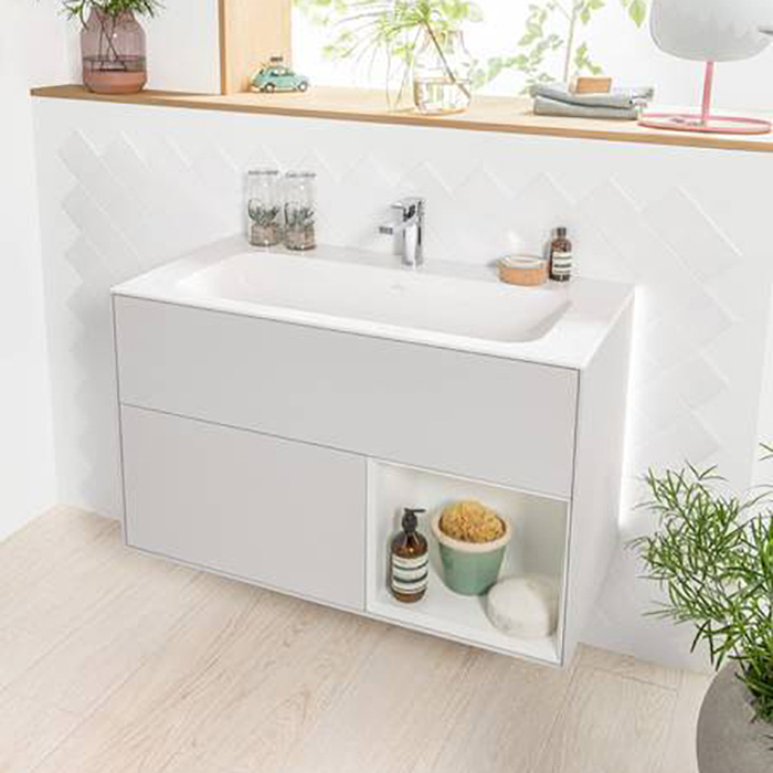 Villeroy&Boch Finion Раковина 100х50 см, 1 отв., с переливом, с антигрязевым покрытием CeramicPlus, цвет: белый