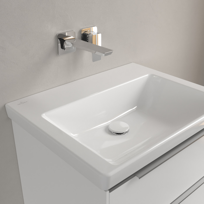 Villeroy&Boch Subway 3.0 Раковина 60х47х16.5см., без отв., подвесная, без перелива, цвет: альпийский белый