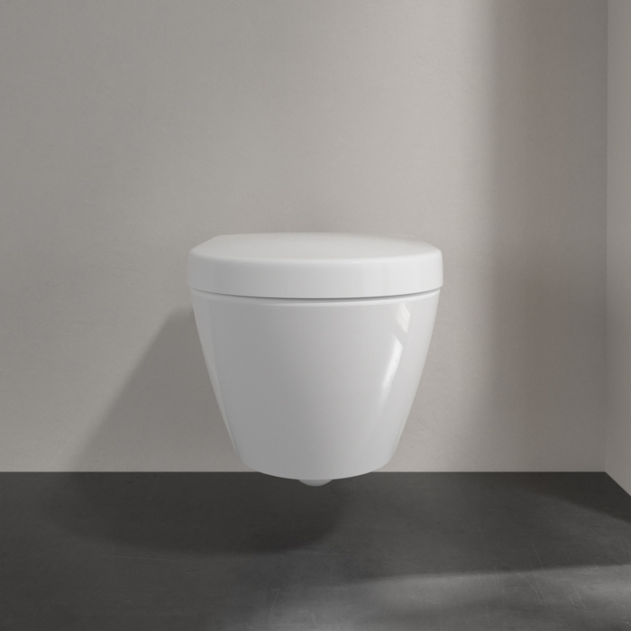 Villeroy&Boch Subway 2.0, Унитаз подвесной, с открытым смывным краем Compact, DirectFlush, ViFresh, горизонтальный выпуск, не подходит для установки со смывными кранами, 37x56см, цвет: белый