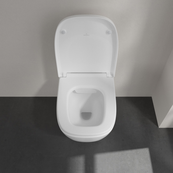 Villeroy&Boch Antheus, Унитаз подвесной, 37.5x56см, с переливом, с антигрязевым покрытием CeramicPlus, цвет: белый