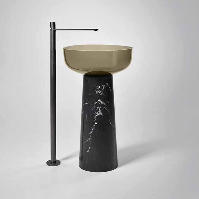 Antonio Lupi Albume Раковина 48х65 см, на пьедестале, Cristalmood, цвет ...