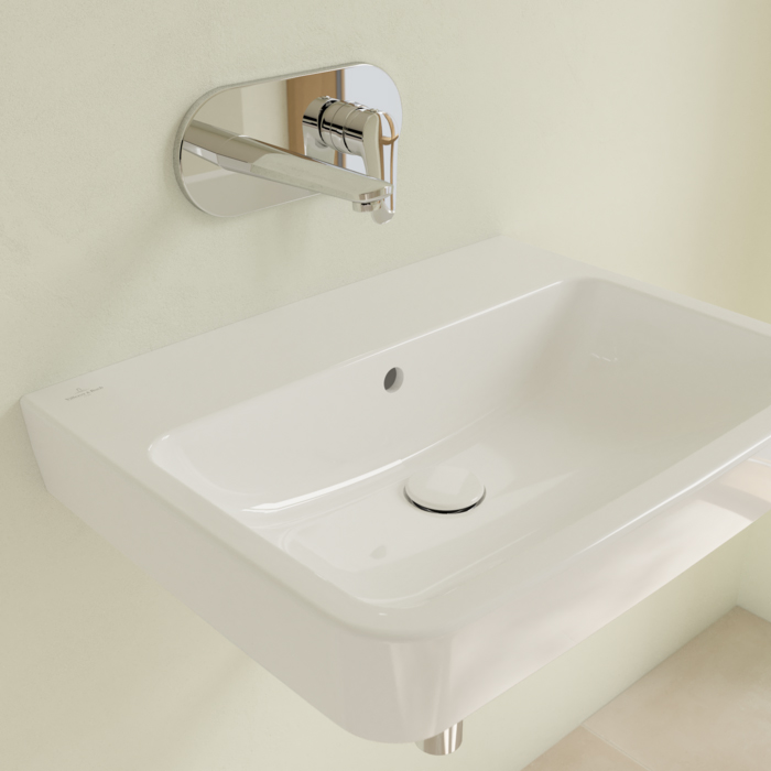 Villeroy&Boch O.novo раковина 60x46x17.5см., без отв., подвесная, с переливом, цвет: альпийский белый