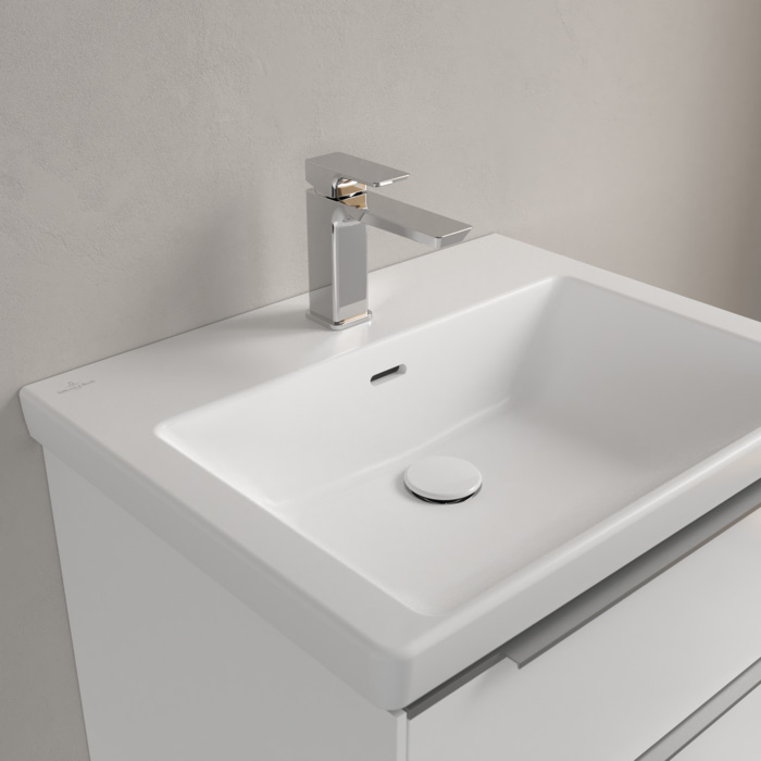 Villeroy&Boch Subway 3.0 Раковина 60х47х16.5см., 1 отв., подвесная, CeramicPlus, с переливом, цвет: белый камень
