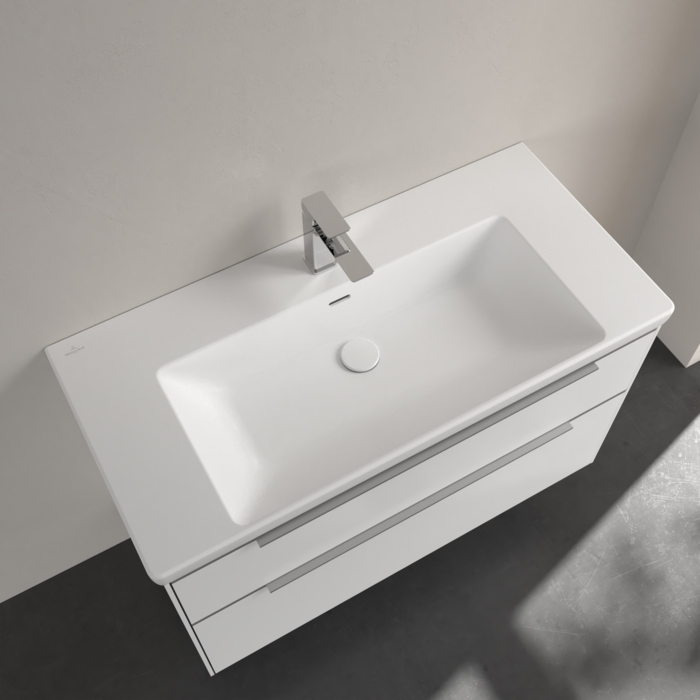 Villeroy&Boch Subway 3.0 Раковина 100х47х16.5см., 1 отв., подвесная, CeramicPlus,с переливом, цвет: белый камень