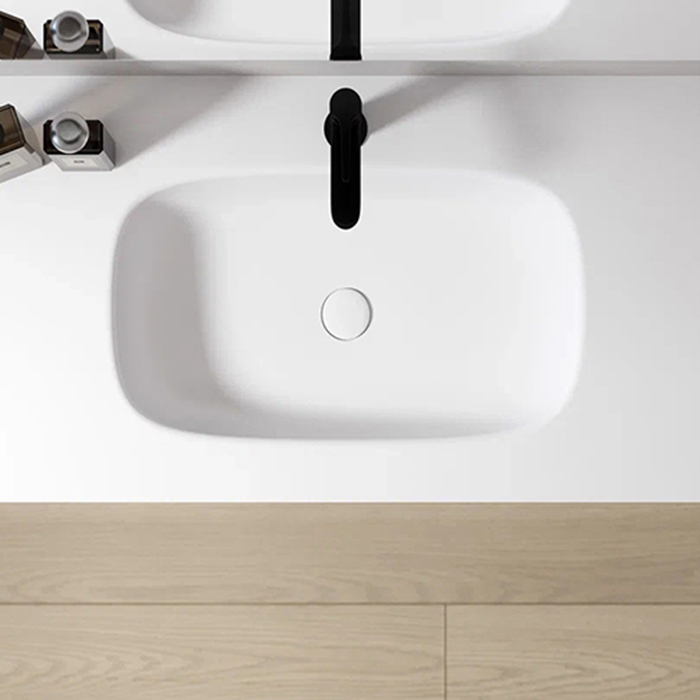 Verona Style Shape S Тумба подвесная с раковиной 90x50см, 1 выдв. ящик, 1 открытая ниша, цвет: W11 Walnut (Орех)