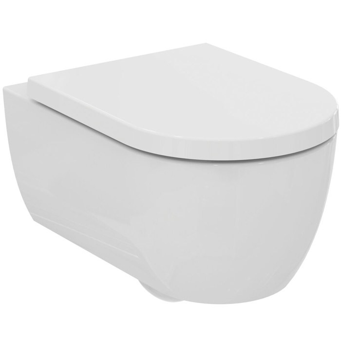 Ideal Standard Blend Curve Унитаз подвесной 54х36см., безободковый с технологией смыва RimLS+®, цвет: белый