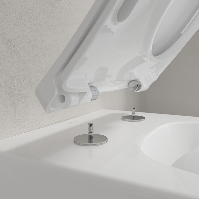 Villeroy&Boch Venticello Унитаз подвесной 37.5x56см, сиденье SlimSeat, микролифт, цвет: альпийский белый
