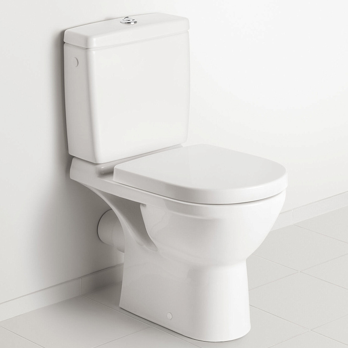Villeroy&Boch O.novo Унитаз 39x80x63см., напольный, безободковый, с гориз. выпуском, цвет: альпийский белый