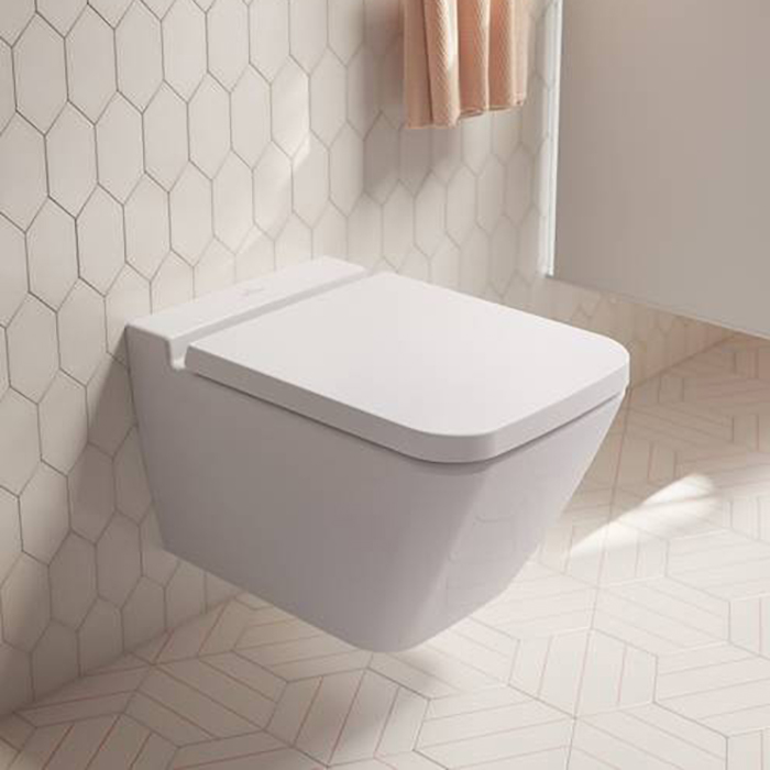 Villeroy & Boch Finion, Унитаз подвесной, размер 37.5x56см, с антигрязевым покрытием CeramicPlus, цвет: белый