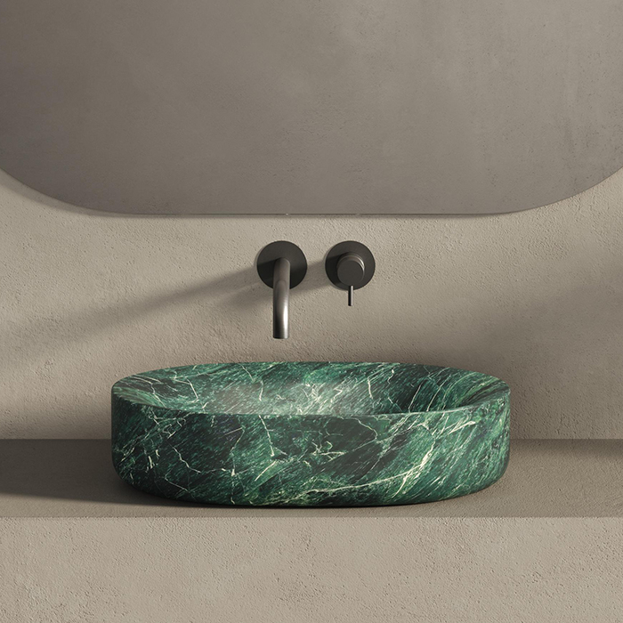 Dea Design Marble Monza Раковина 61.5x42x15см., накладная, без отв., мрамор, цвет: Stone Green