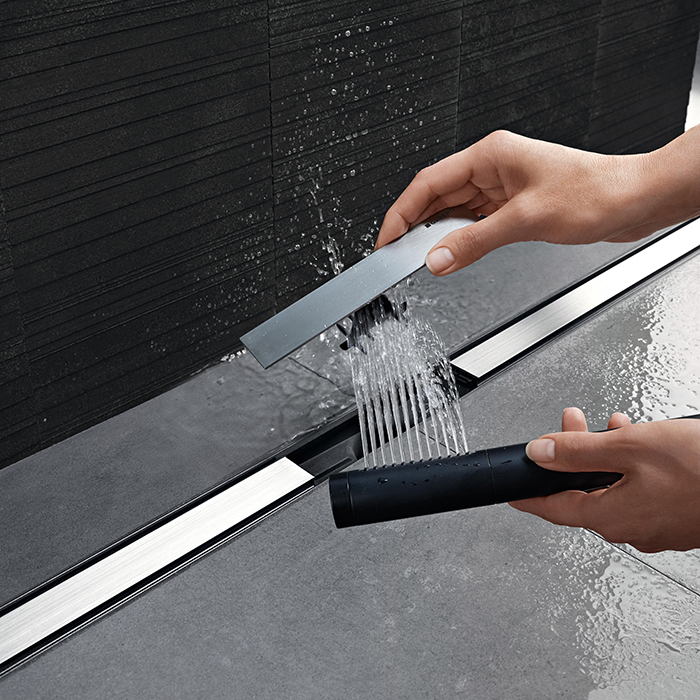 Geberit CleanLine20 Душевой лоток с решеткой, цвет: нержавеющая сталь/черный