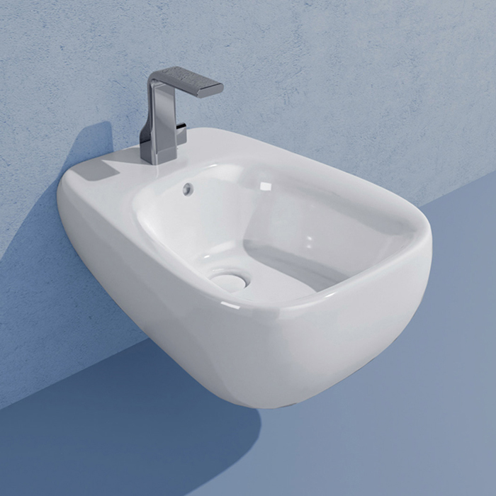 Flaminia Fluo Биде 54.5х41хh23см., подвесное, с 1 отв., цвет: белый