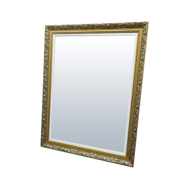 ECO Зеркало прямоугольное 70x90 см с фацетом, в раме, цвет: бронза