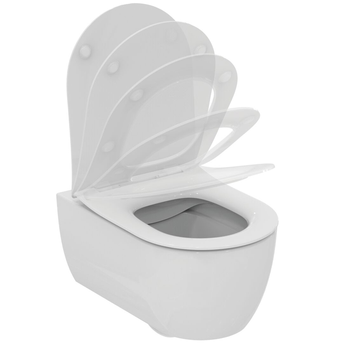 Ideal Standard Blend Curve Унитаз подвесной 54х36см., безободковый с технологией смыва RimLS+®, цвет: Euro White Ideal Plus