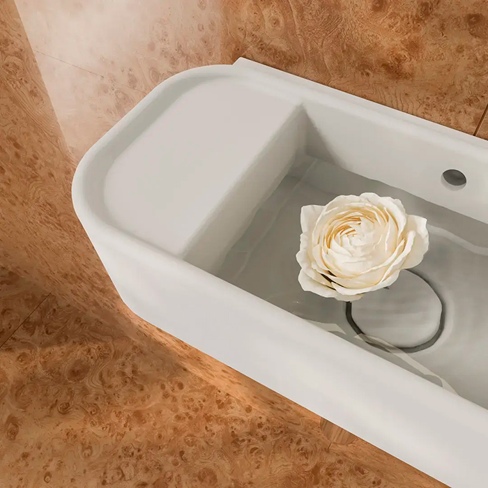 Kerama Marazzi Elegance Раковина 51x23см., подвесная, 1 отв., правосторонняя, цвет: белый глянцевый