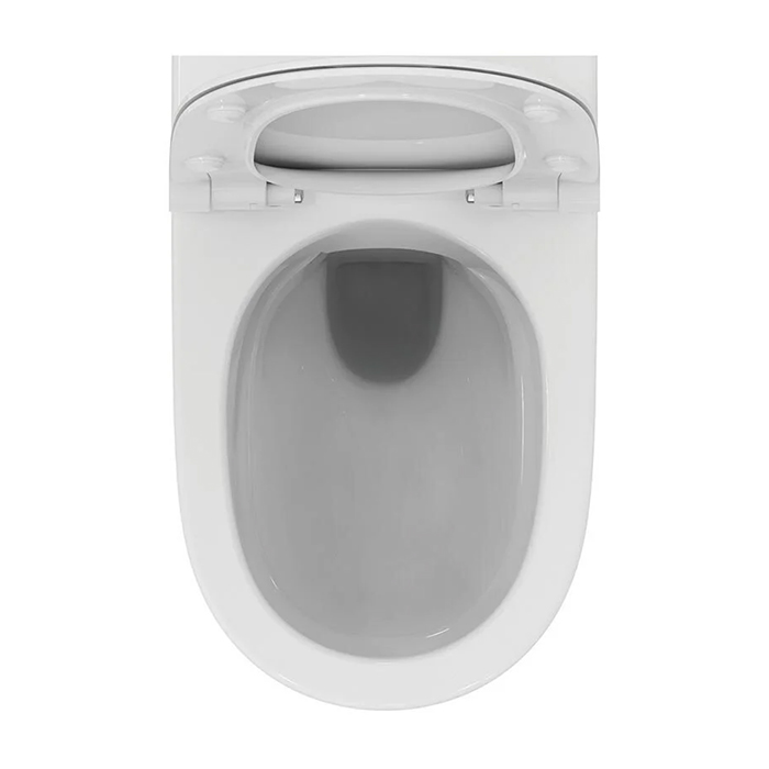 Ideal Standard I.life O Унитаз подвесной 53x35см, безободковый, смыв HydroTwist, с сиденьем, крепление EasyFix+, цвет: белый