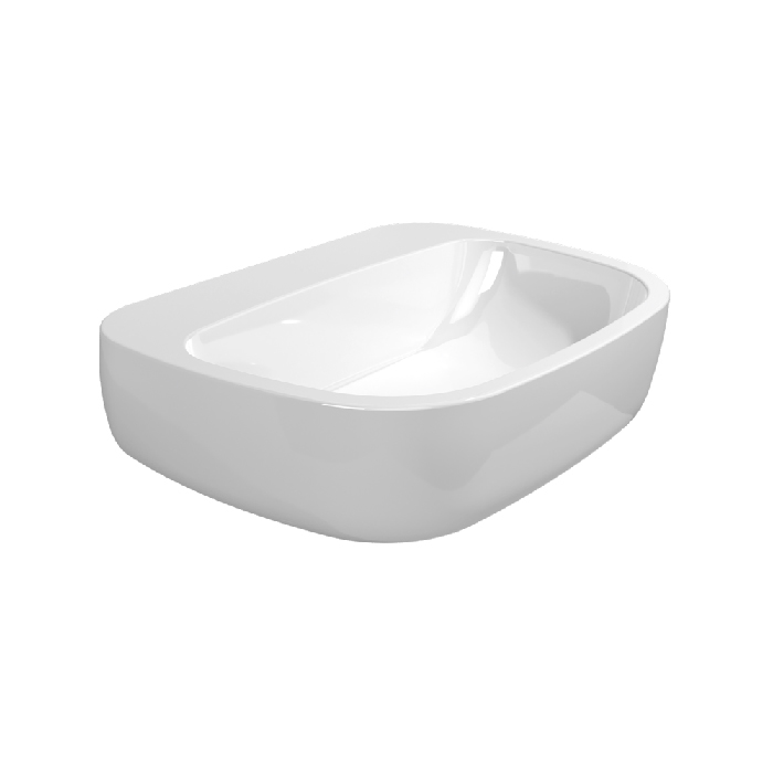 Flaminia Mono Раковина 64x48x18.5 см, 1 отв., подвесная, цвет: белый