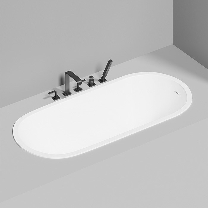 Salini Ornella KIT Встраиваемая ванна 170x80x60см, овальная, материал: S-Sense, цвет: глянцевый белый