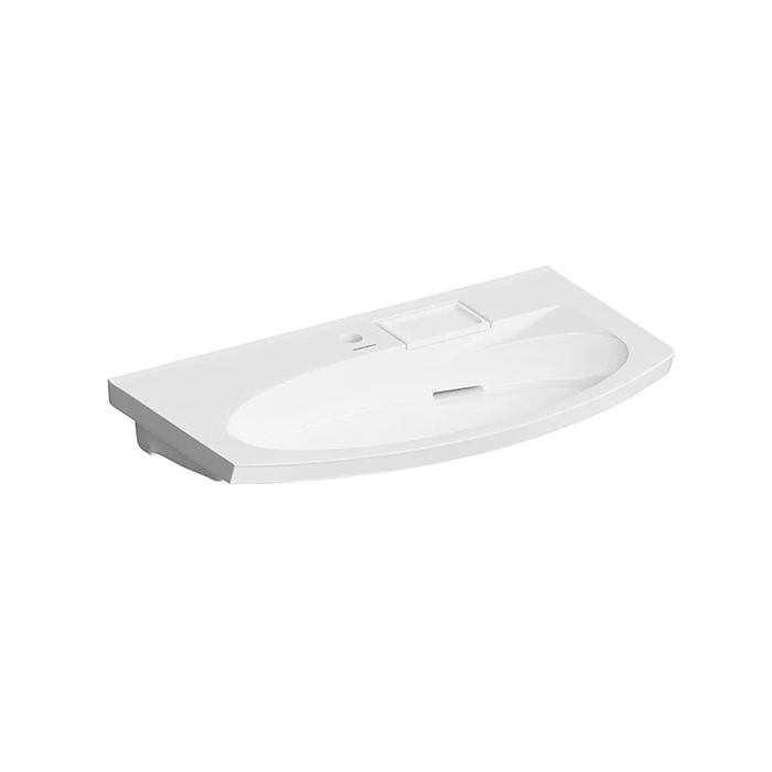 Kerama Marazzi Riva Раковина 80х47.5х15см., накладная, мебельная, с крепежом, 1 отв., с переливом, цвет: белый глянцевый