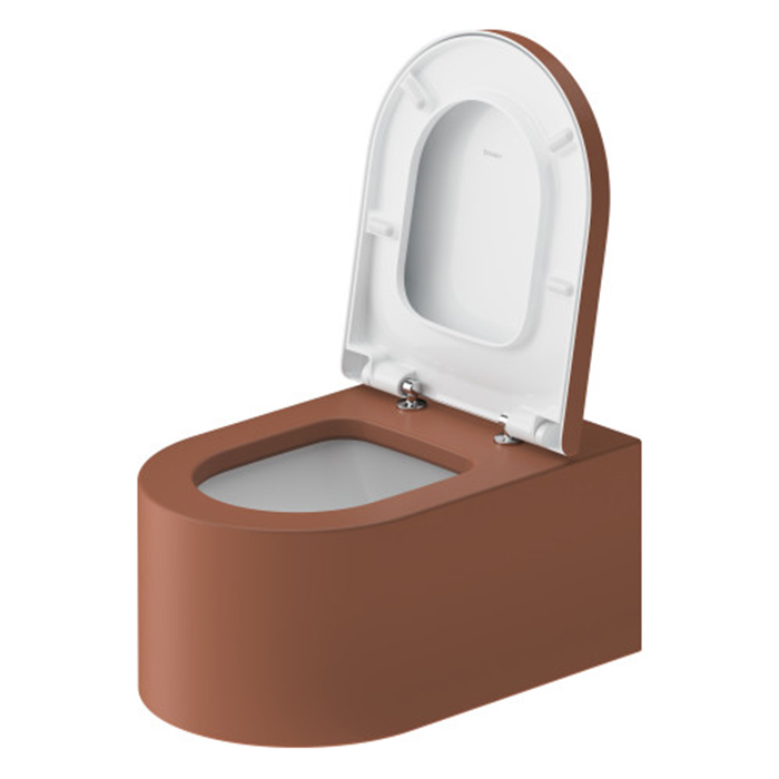 Duravit Millio Унитаз подвесной, 37x57см., декор "Smooth", крепление в компл., цвет: матовая корица
