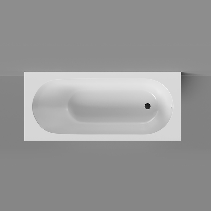 Salini Lofo Ванна 168.8x74.2x59см, встраиваемая, Solid Surface, без слив-перелива, с ножками, цвет: белый матовый