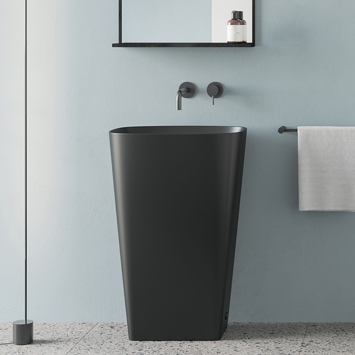 Catalano Green Раковина 55x38h85см, свободностоящая, без отв., слив в пол, цвет: черный матовый
