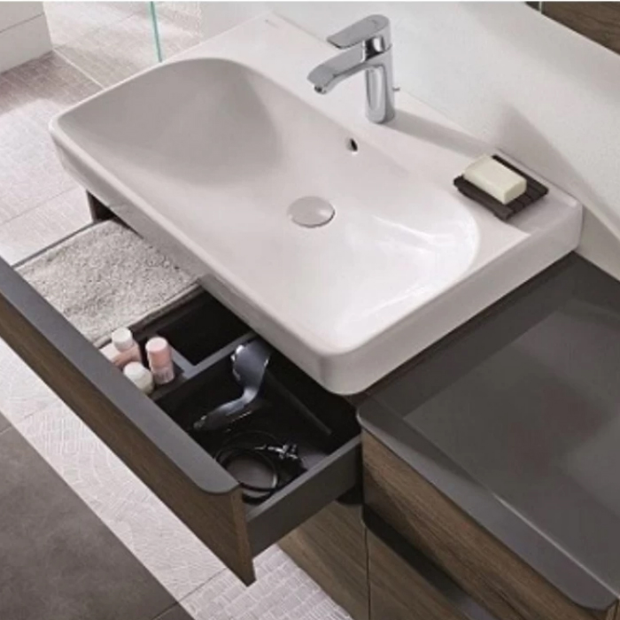 Geberit Smyle Square Раковина 60x48см., подвесная, 1 отв., цвет: белый