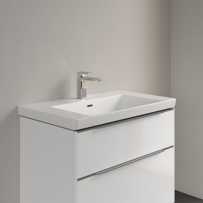 Villeroy&Boch Subway 3.0 Раковина 80х47х16.5см., 1 отв., подвесная, CeramicPlus, с переливом, цвет: белый камень