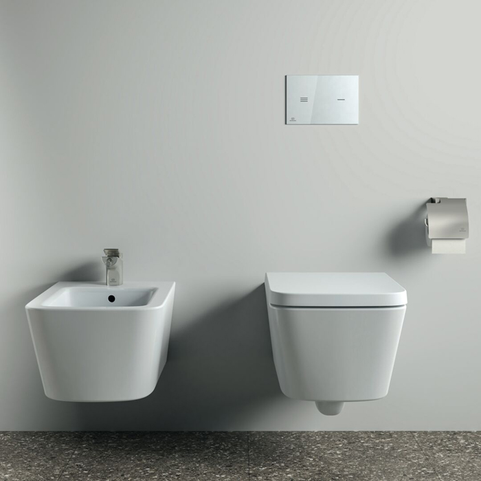 Ideal Standard Conca Держатель для туалетной бумаги., с крышкой, цвет: PVD Silver Storm