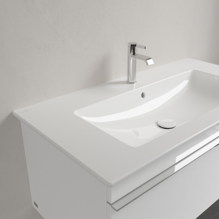 Villeroy&Boch Venticello Раковина 100х50 см, 1 отв., с переливом, с антигрязевым покрытием CeramicPlus, цвет: белый