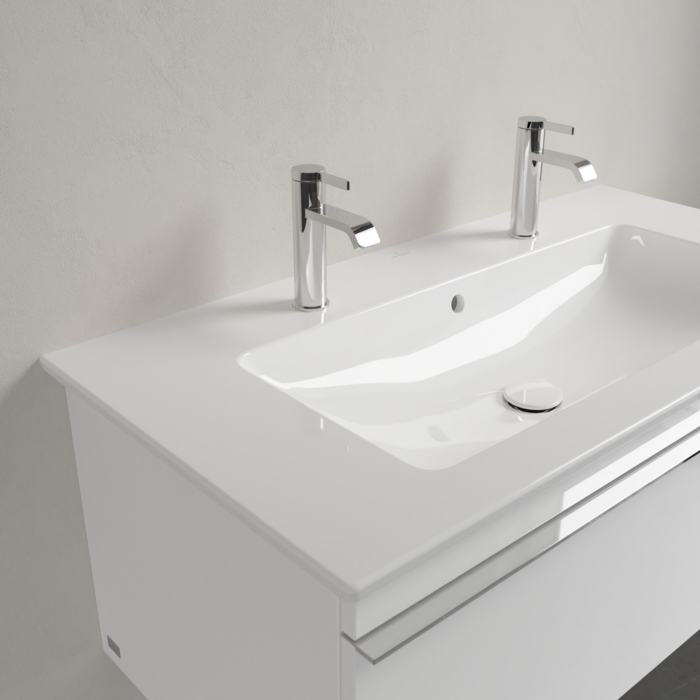 Villeroy&Boch Venticello Раковина 100х50 см, 2 отв., с переливом, цвет: белый