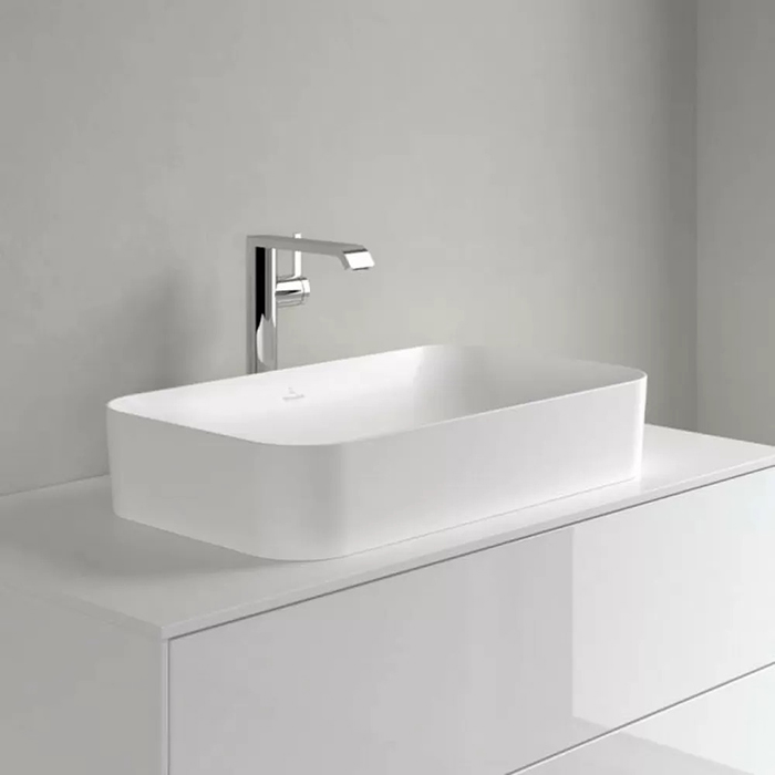 Villeroy&Boch Finion Раковина 60x35см., накладная, без отв., без перелива, CeramicPlus, цвет: белый матовый