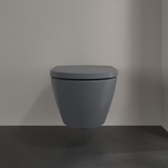 Villeroy&Boch Subway 2.0 Унитаз 37х56х36.5см., подвесной, DirectFlush, CeramicPlus, цвет: Graphite