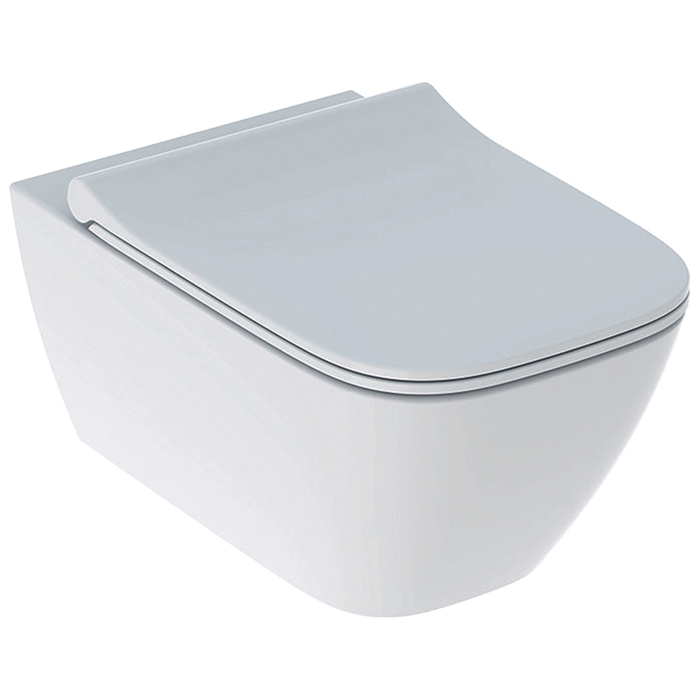 Geberit Smyle Square Унитаз 35х54см., подвесной, безободковый, с крышкой-сиденьем и микролифтом, цвет: белый