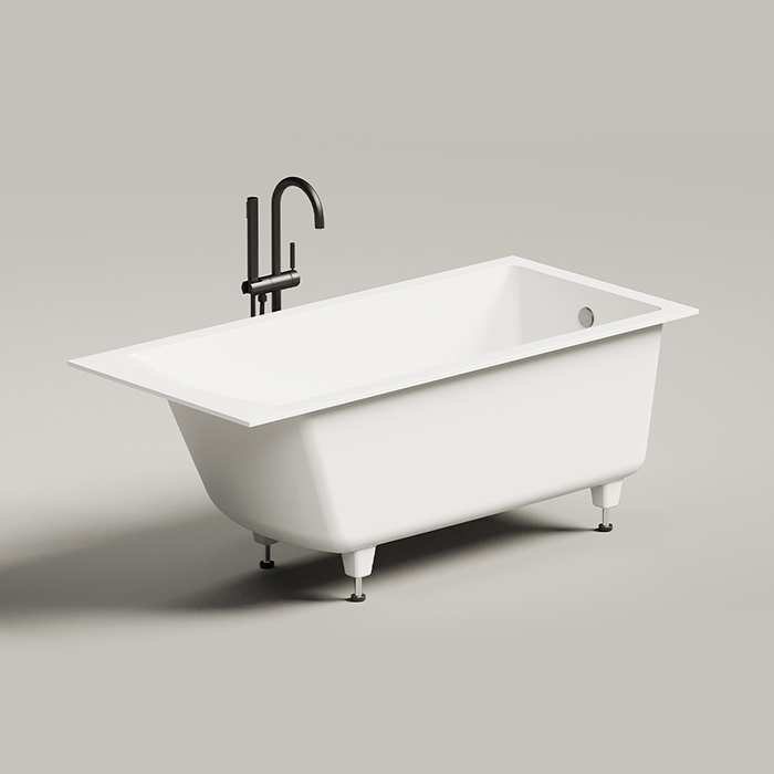 Salini Cascata Ванна 150x70x60см., встраиваемая, ножки, S-Sense, цвет: белый глянцевый